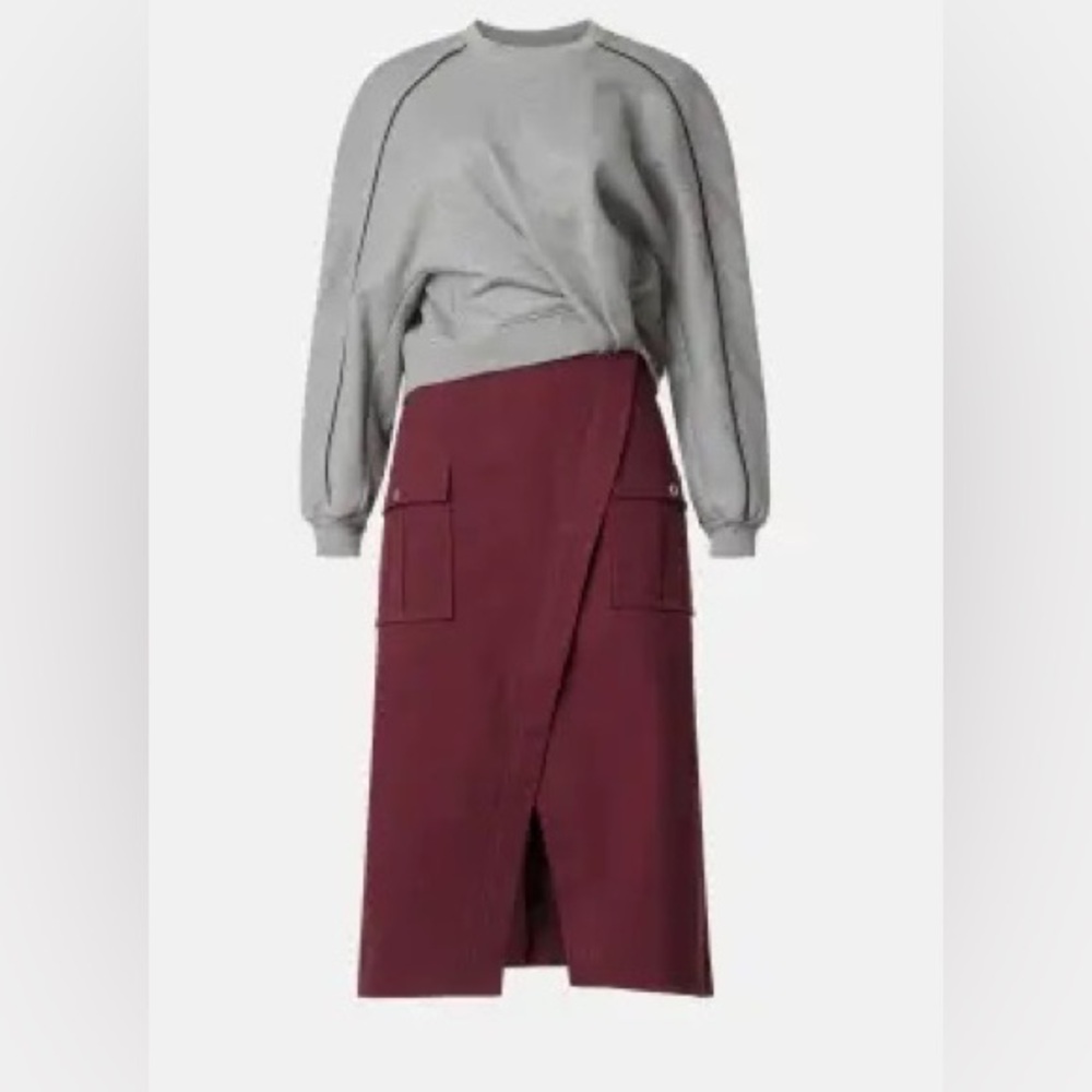 3.1 Phillip Lim Long Sleeve Draped Knit Dress, S